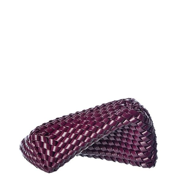 Bottega Veneta Structure Intrecciato Leather Pouch, Purple - Picture 3 of 5